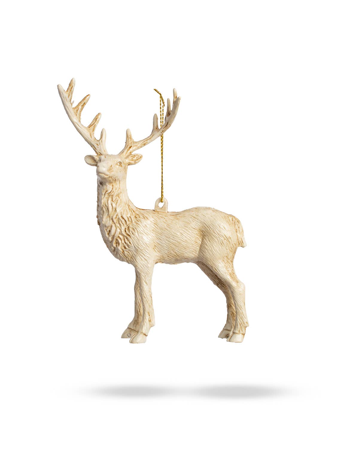 Cupid Reindeer Ornament - Gold 6"