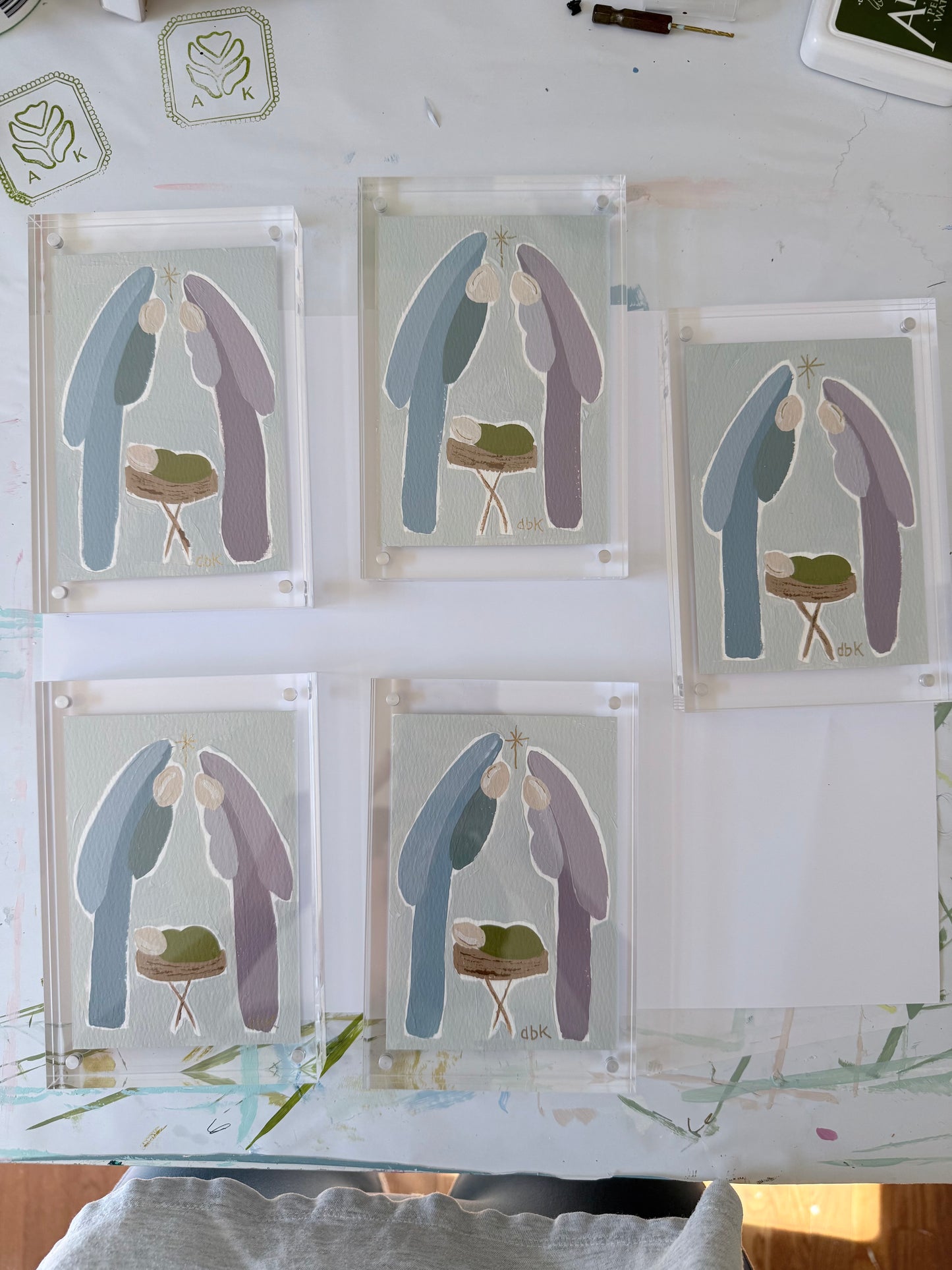 AmyKempArt Nativity Acrylic Block