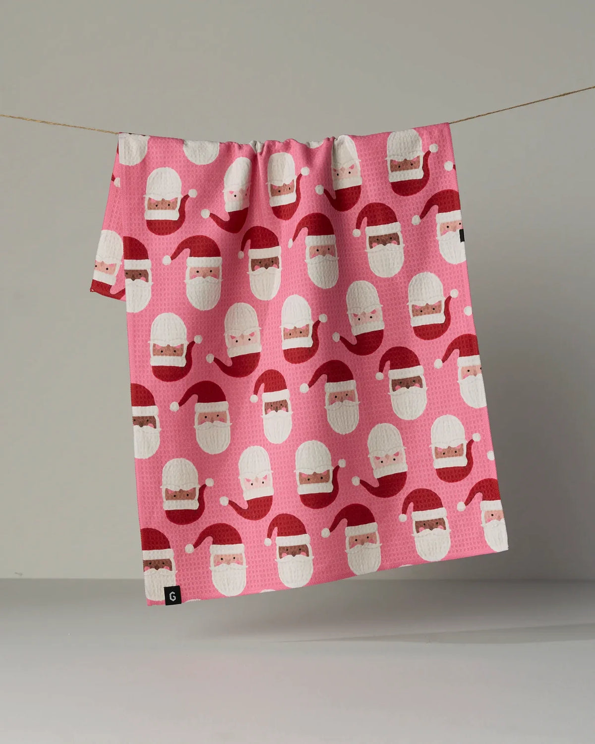 Geometry Tea Towel - Jolly Santa