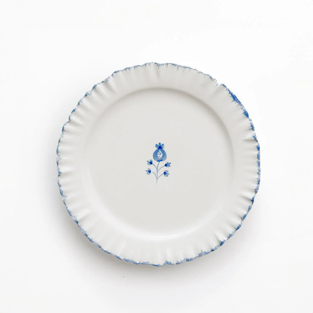 Ruffled Cobalt Plate