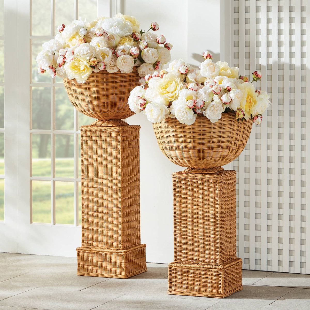 Charleston Rattan Pedestal Short