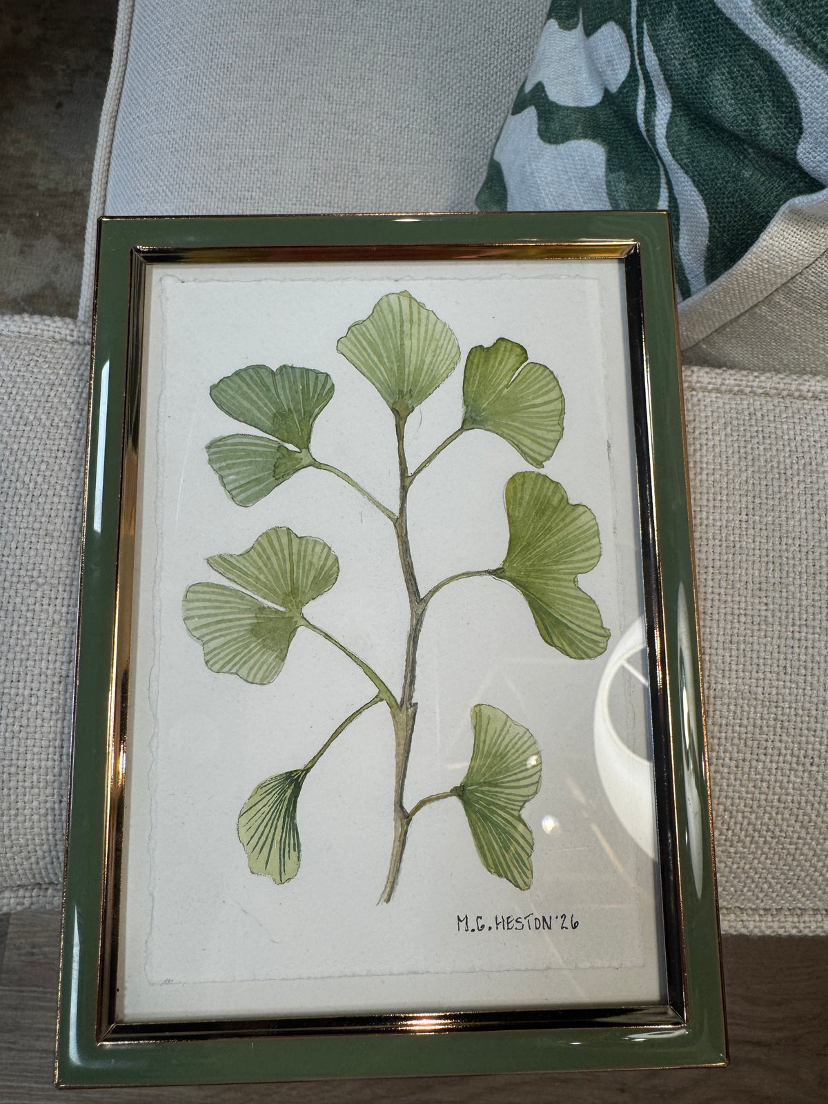 MGH Rectangle Framed Watercolor Art