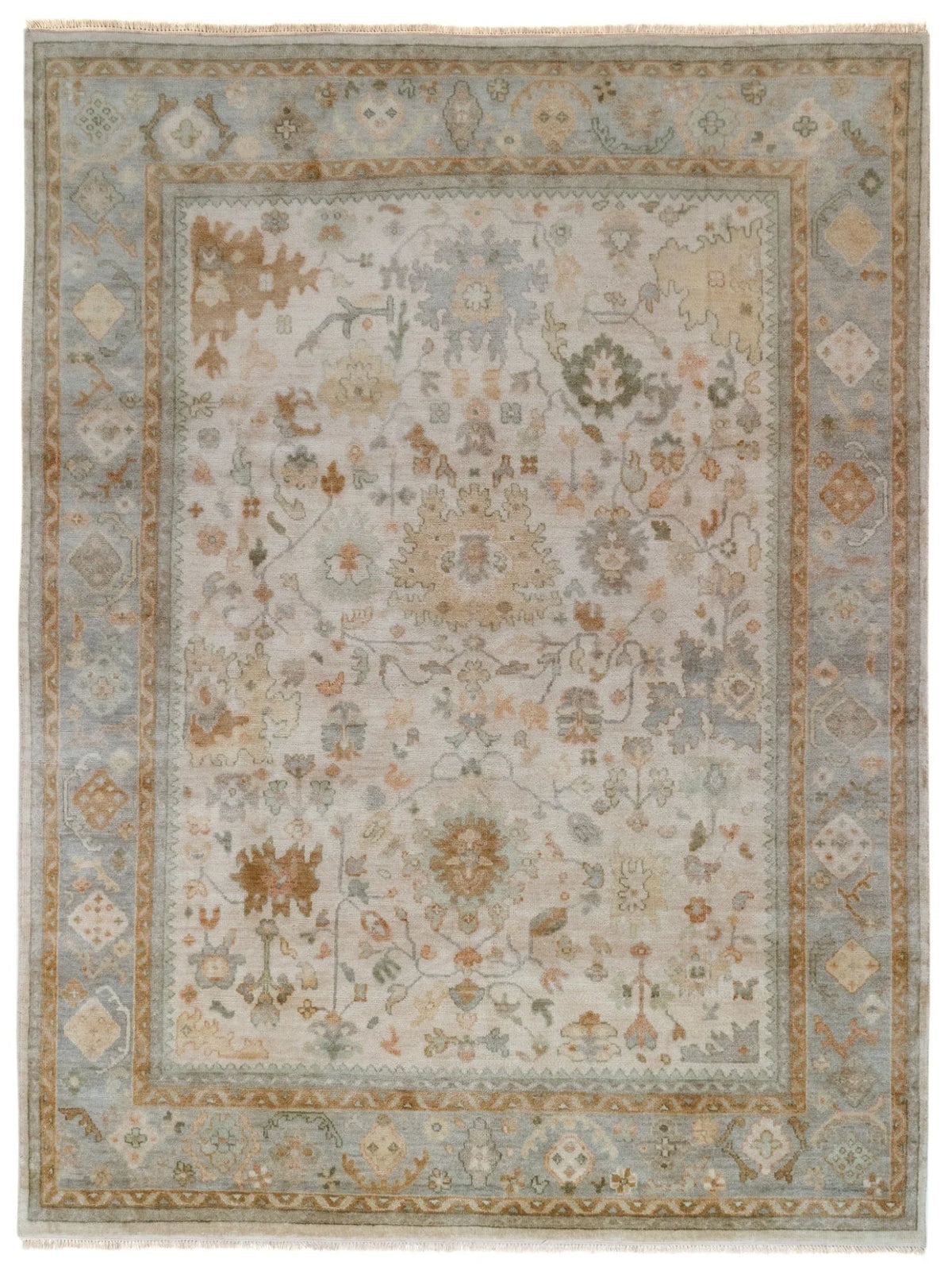 Classic Oushak Ivory & Blue