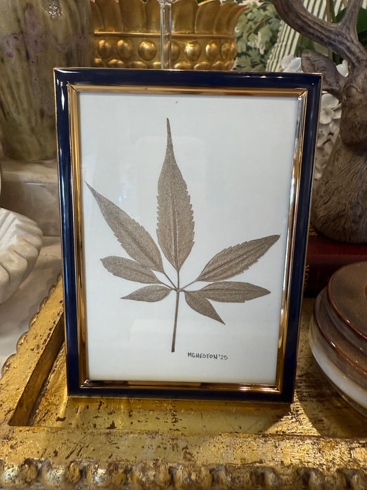 Rectangle Framed Gold Leaf Art