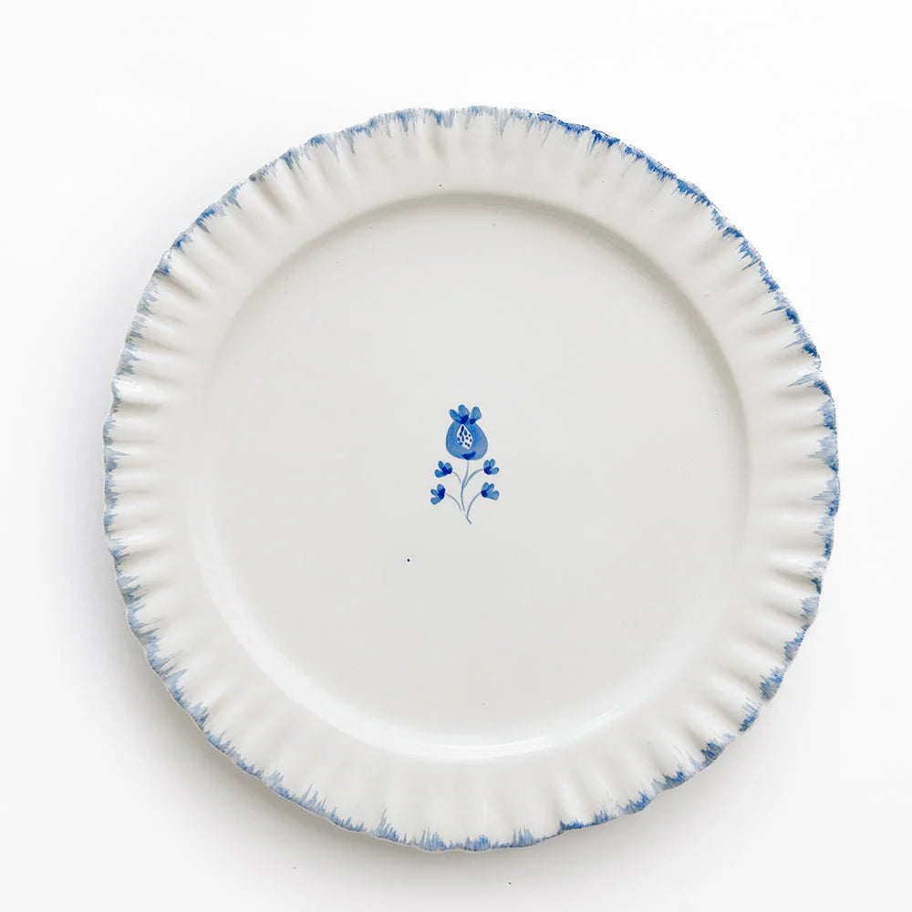Ruffled Cobalt Plate