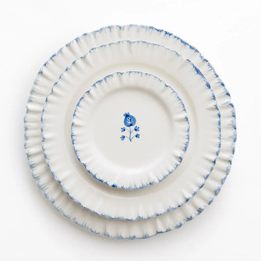 Ruffled Cobalt Plate
