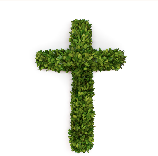 Large Preserved Boxwood Cross