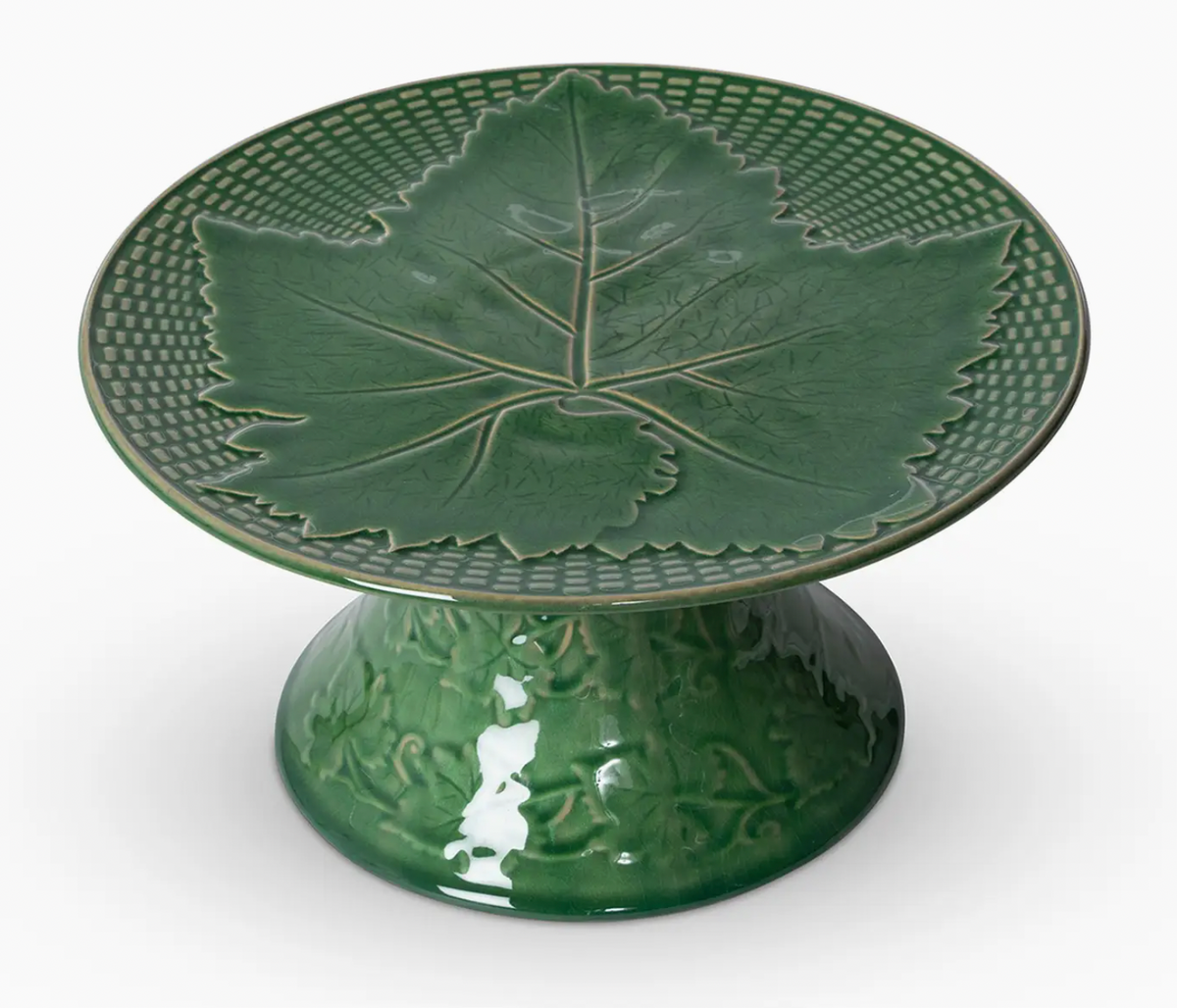 Green Glazed Cake Stand Small