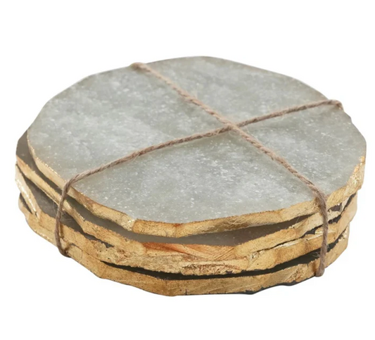 Set of Round Agate Coasters