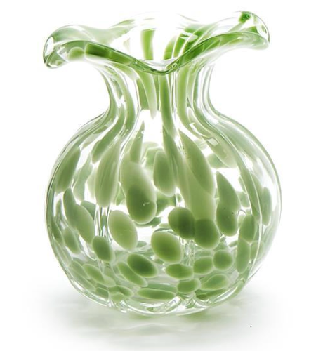 Ruffled Edge Spotted Vase