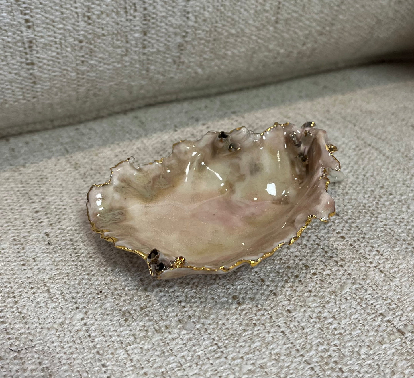 Oyster Shell Dish 22K Gold