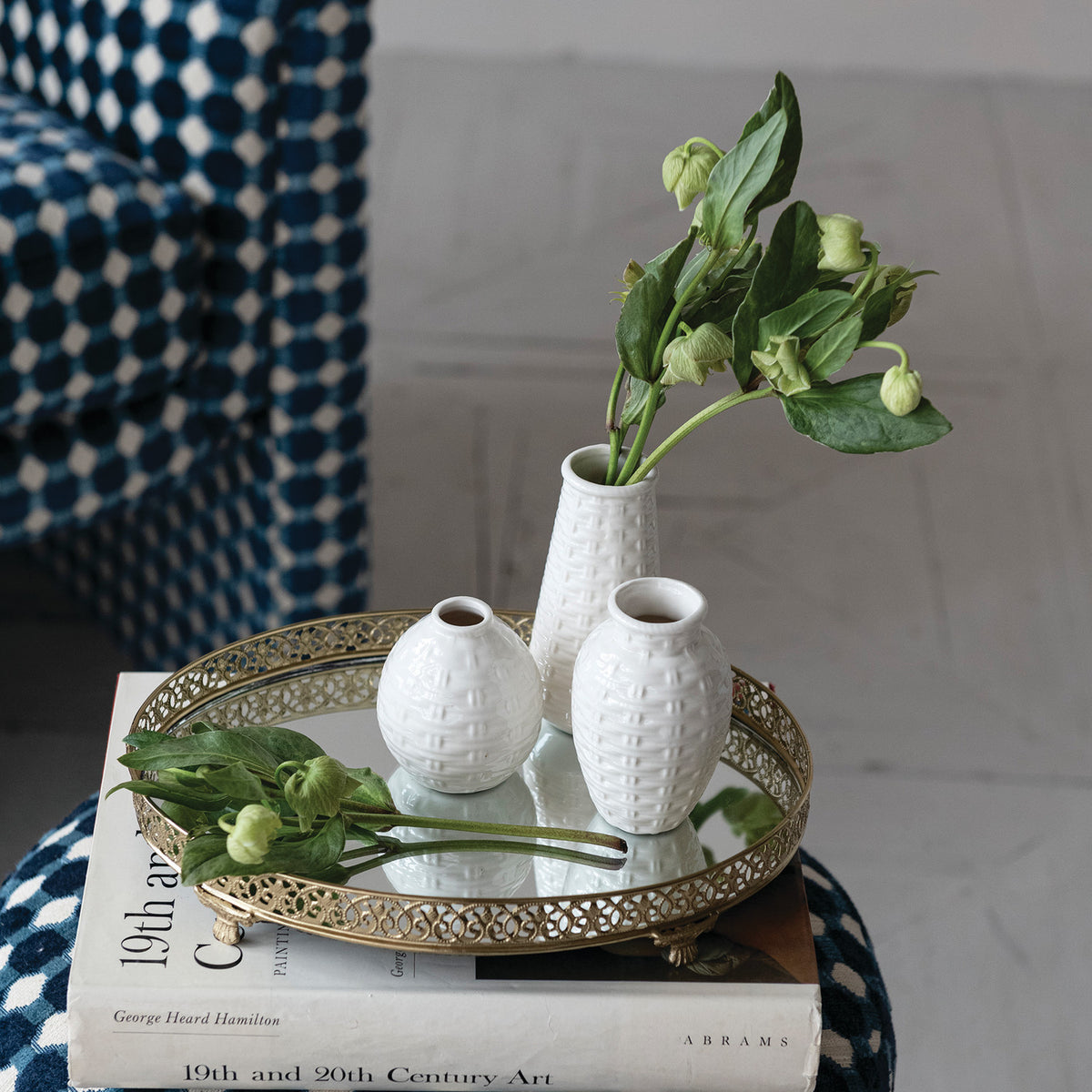 Oval Tray with Mirror