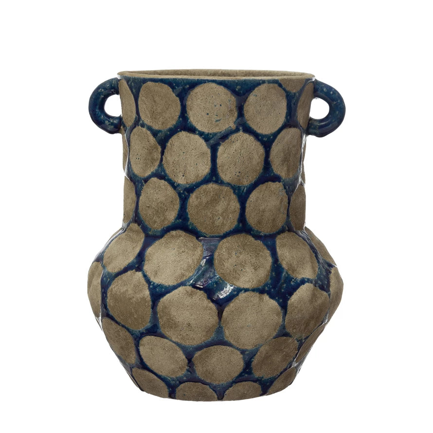 Terra-cotta Vase with Wax Dots