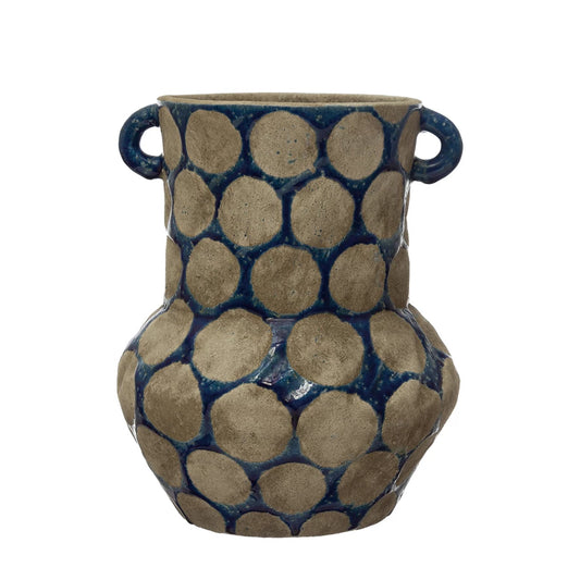 Terra-cotta Vase with Wax Dots